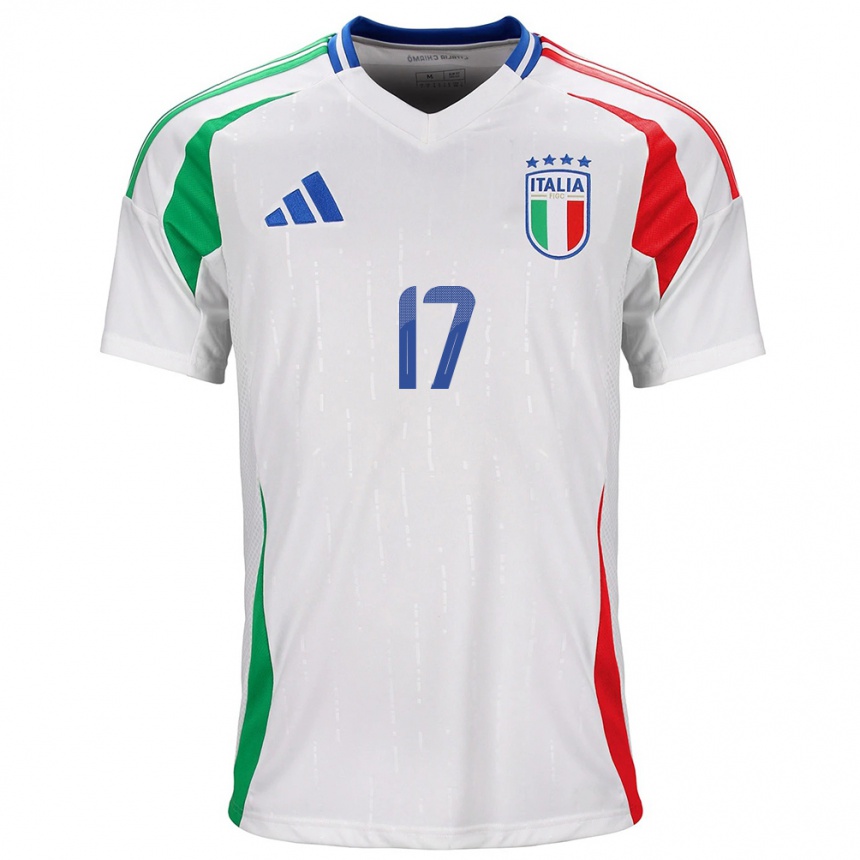 Niño Fútbol Camiseta Italia Gianluca Mancini #17 Blanco 2ª Equipación 24-26 Perú