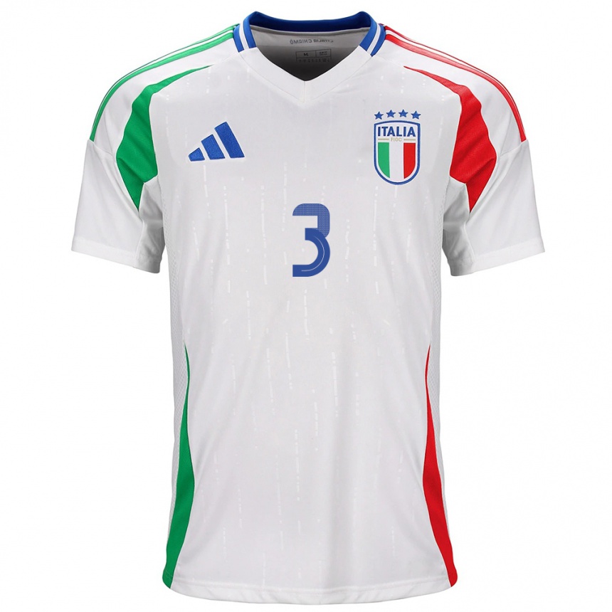 Niño Fútbol Camiseta Italia Sara Gama #3 Blanco 2ª Equipación 24-26 Perú