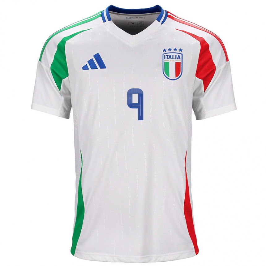 Niño Fútbol Camiseta Italia Valentina Giacinti #9 Blanco 2ª Equipación 24-26 Perú