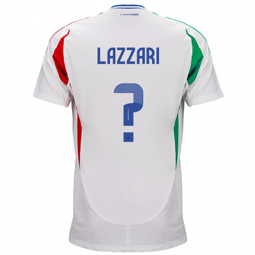 Niño Fútbol Camiseta Italia Manuel Lazzari #0 Blanco 2ª Equipación 24-26 Perú