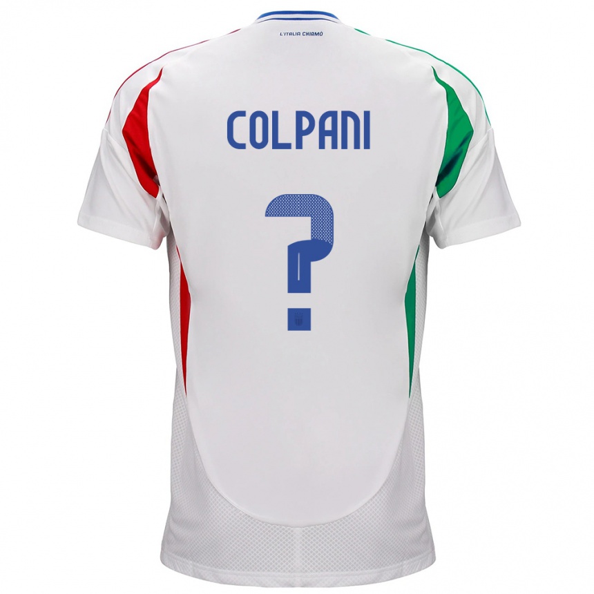 Niño Fútbol Camiseta Italia Andrea Colpani #0 Blanco 2ª Equipación 24-26 Perú