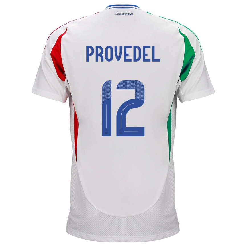 Niño Fútbol Camiseta Italia Ivan Provedel #12 Blanco 2ª Equipación 24-26 Perú