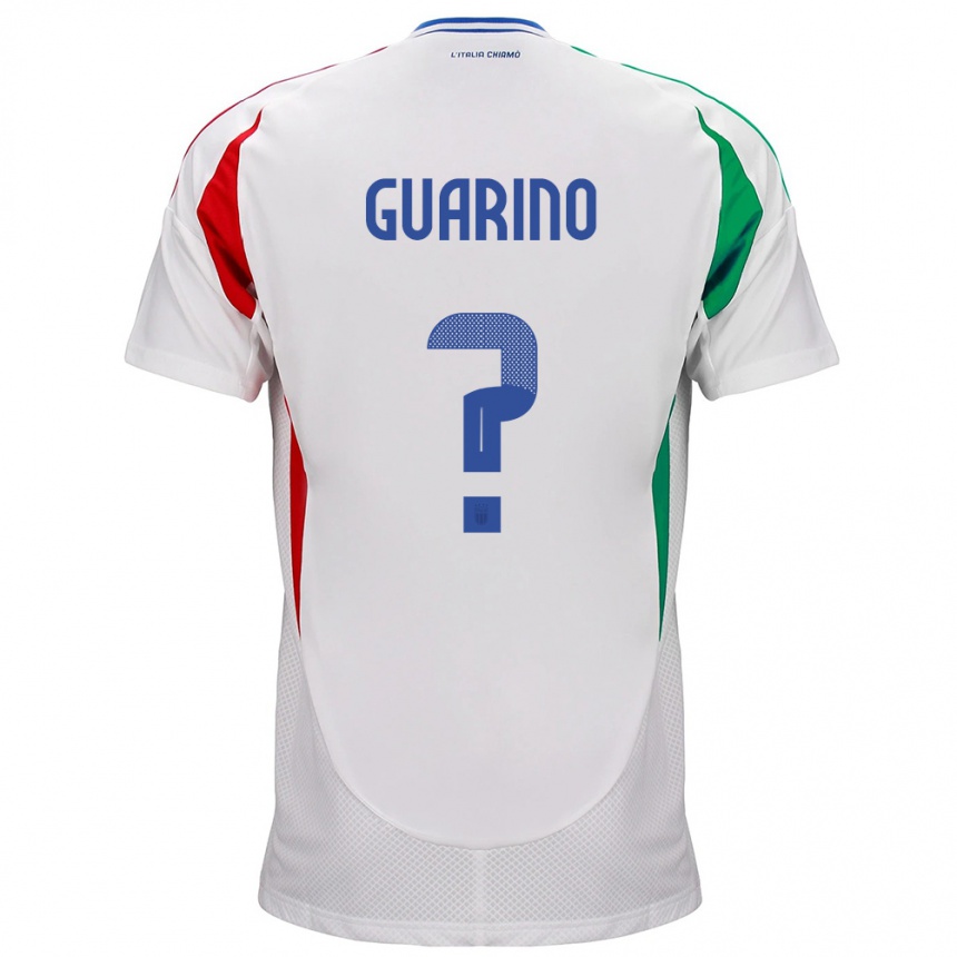 Niño Fútbol Camiseta Italia Gabriele Guarino #0 Blanco 2ª Equipación 24-26 Perú