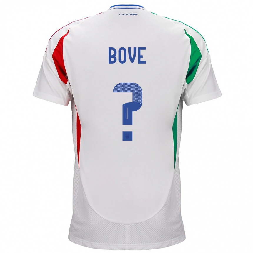 Niño Fútbol Camiseta Italia Edoardo Bove #0 Blanco 2ª Equipación 24-26 Perú