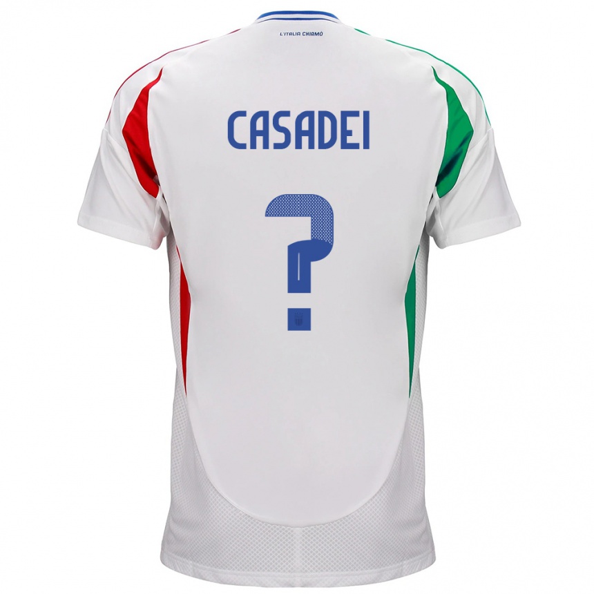 Niño Fútbol Camiseta Italia Cesare Casadei #0 Blanco 2ª Equipación 24-26 Perú