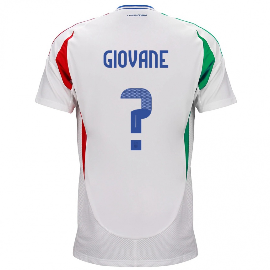 Niño Fútbol Camiseta Italia Samuel Giovane #0 Blanco 2ª Equipación 24-26 Perú