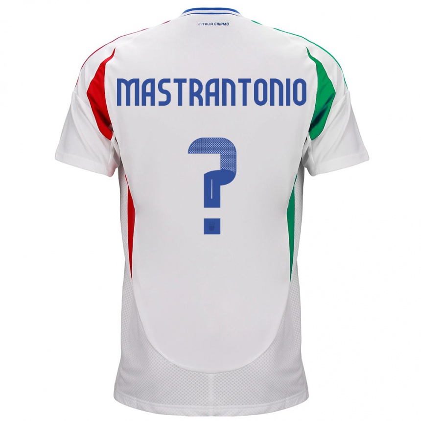 Niño Fútbol Camiseta Italia Davide Mastrantonio #0 Blanco 2ª Equipación 24-26 Perú