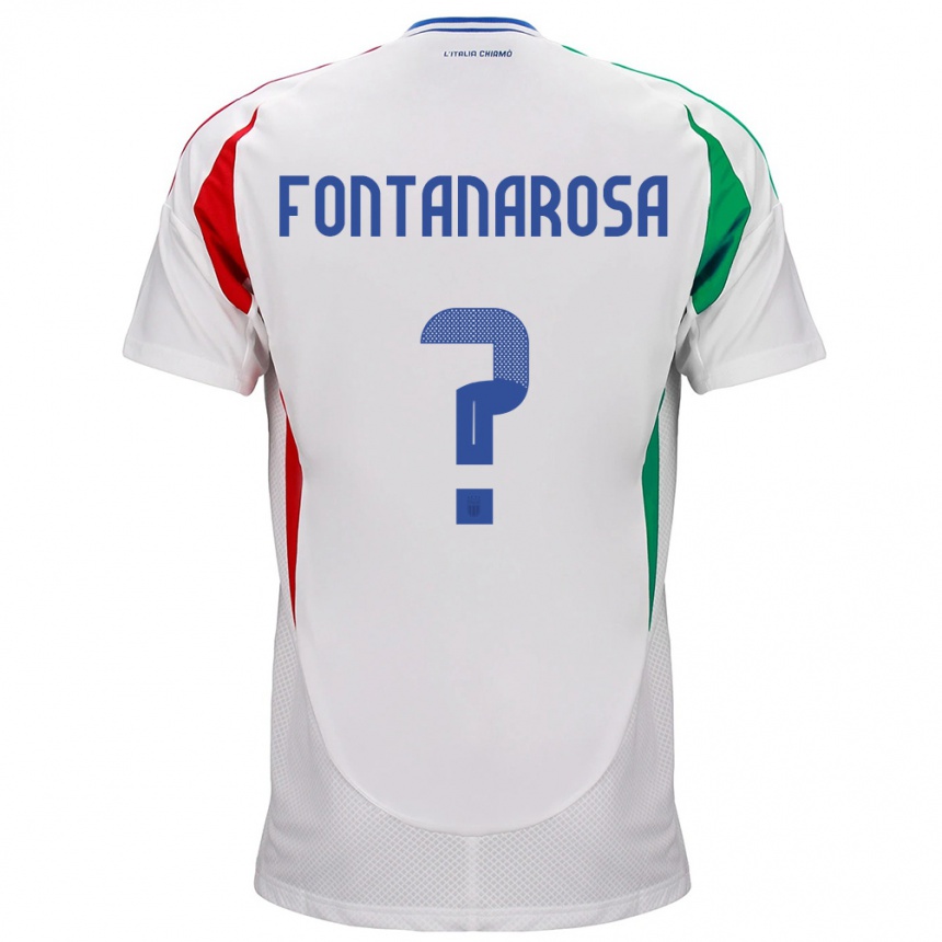 Niño Fútbol Camiseta Italia Alessandro Fontanarosa #0 Blanco 2ª Equipación 24-26 Perú