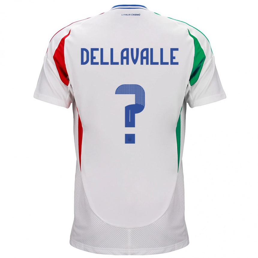 Niño Fútbol Camiseta Italia Alessandro Dellavalle #0 Blanco 2ª Equipación 24-26 Perú