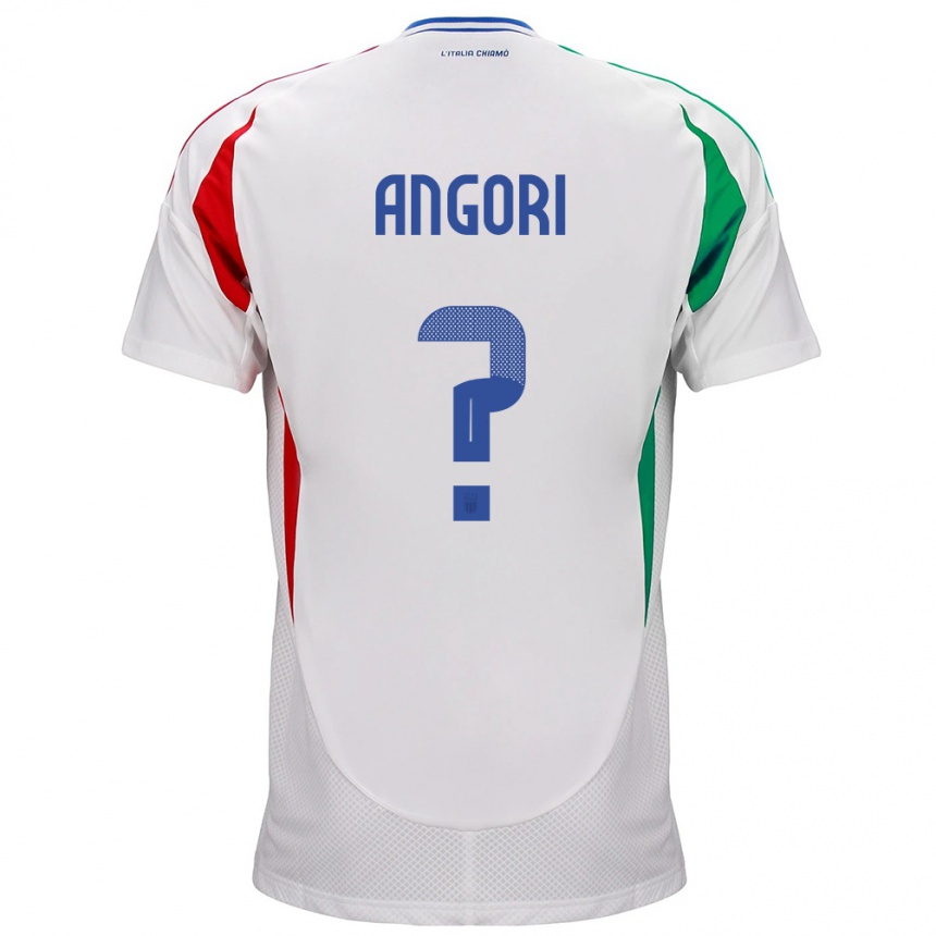 Niño Fútbol Camiseta Italia Samuele Angori #0 Blanco 2ª Equipación 24-26 Perú