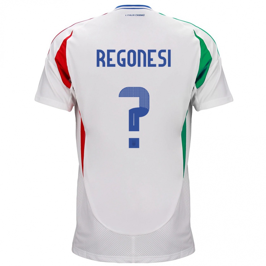 Niño Fútbol Camiseta Italia Iacopo Regonesi #0 Blanco 2ª Equipación 24-26 Perú