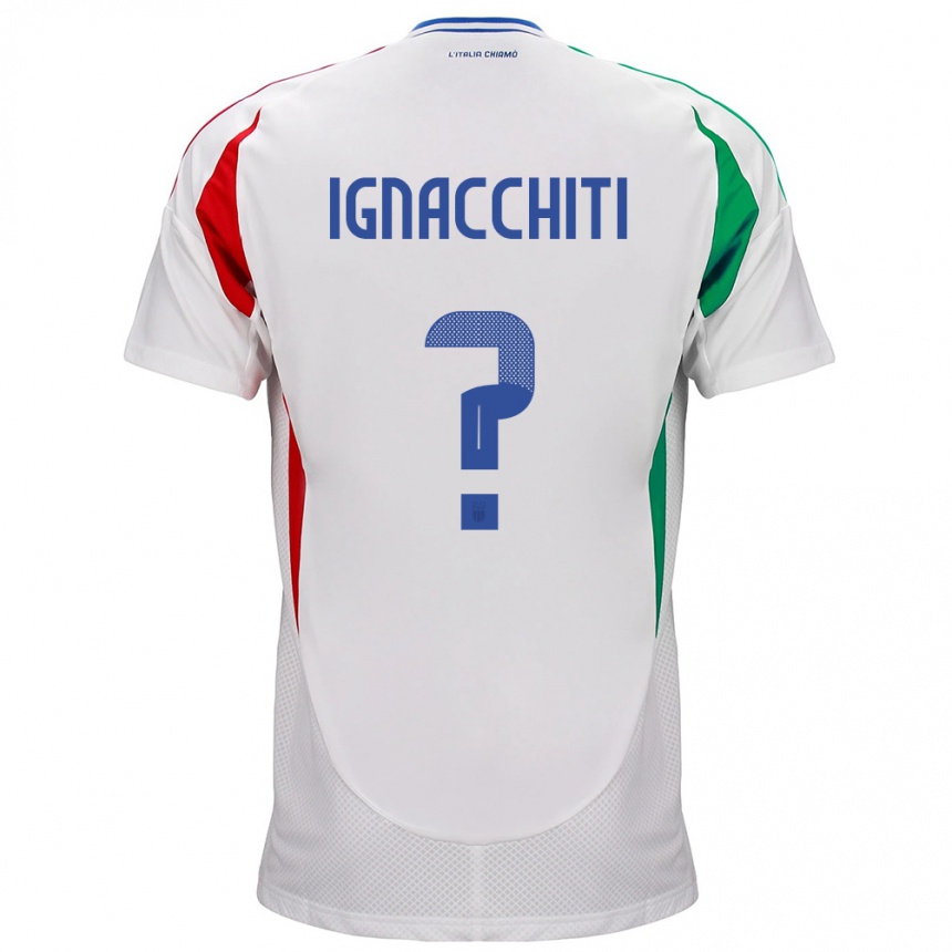 Niño Fútbol Camiseta Italia Lorenzo Ignacchiti #0 Blanco 2ª Equipación 24-26 Perú