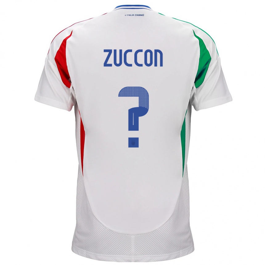 Niño Fútbol Camiseta Italia Federico Zuccon #0 Blanco 2ª Equipación 24-26 Perú