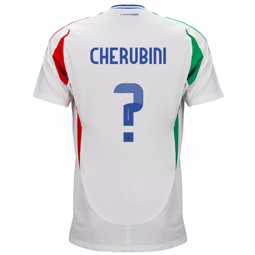 Niño Fútbol Camiseta Italia Luigi Cherubini #0 Blanco 2ª Equipación 24-26 Perú