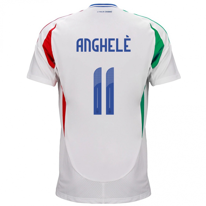 Niño Fútbol Camiseta Italia Lorenzo Anghelè #11 Blanco 2ª Equipación 24-26 Perú