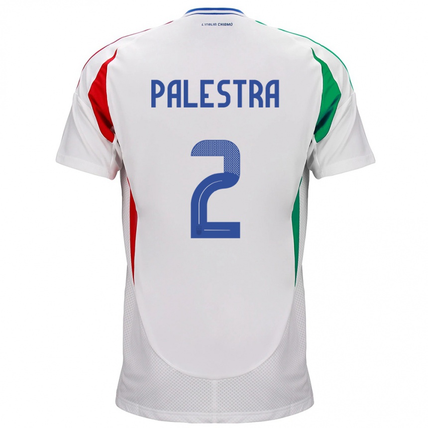 Niño Fútbol Camiseta Italia Marco Palestra #2 Blanco 2ª Equipación 24-26 Perú