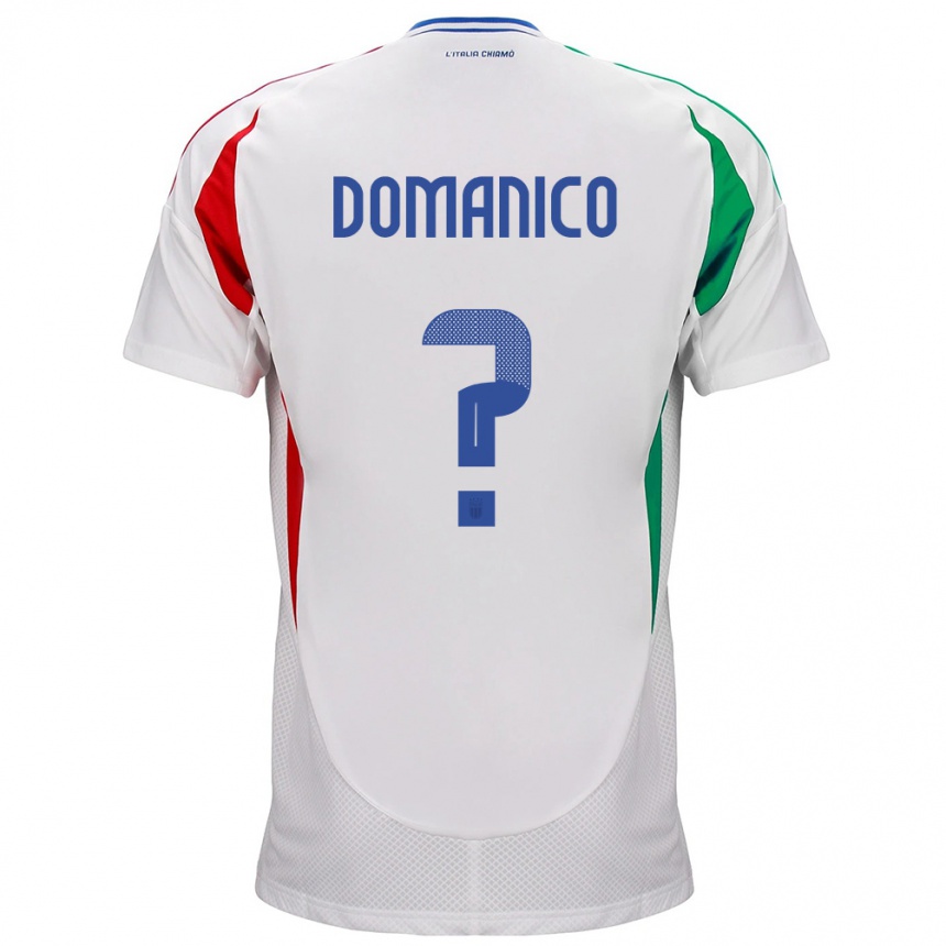 Niño Fútbol Camiseta Italia Saverio Domanico #0 Blanco 2ª Equipación 24-26 Perú