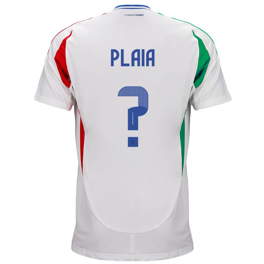 Niño Fútbol Camiseta Italia Matteo Plaia #0 Blanco 2ª Equipación 24-26 Perú