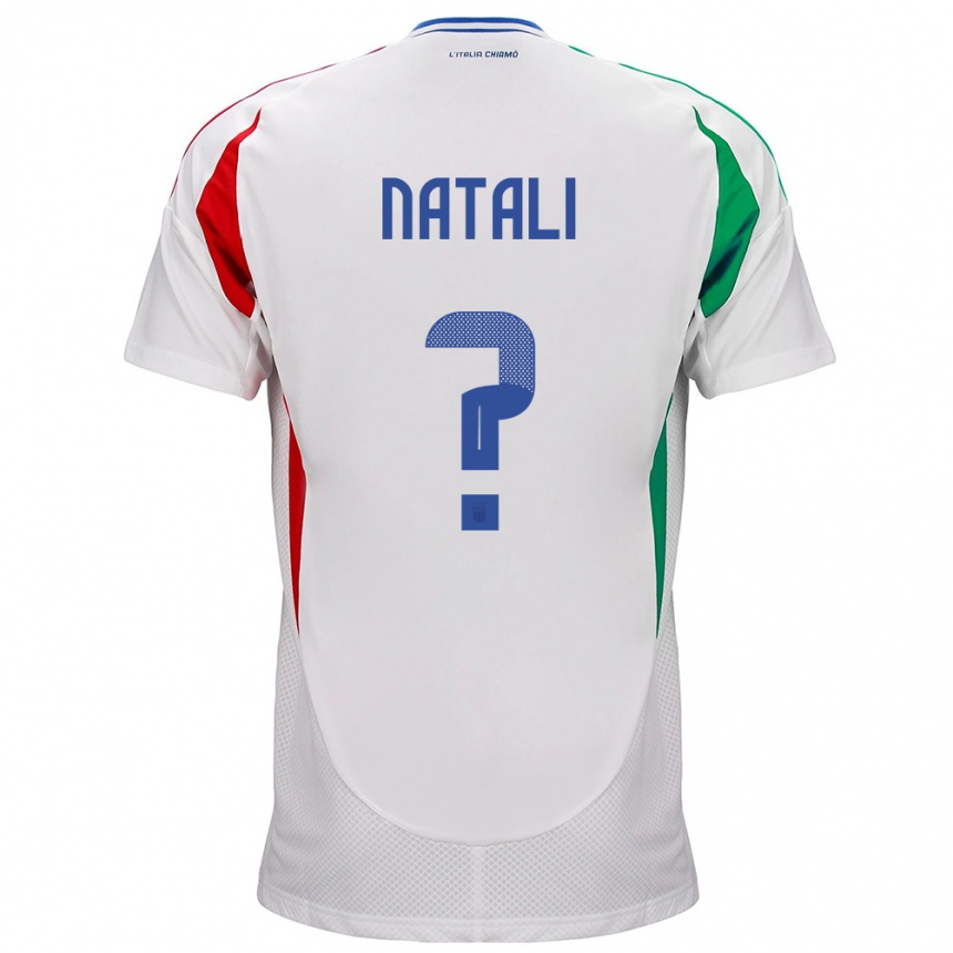 Niño Fútbol Camiseta Italia Andrea Natali #0 Blanco 2ª Equipación 24-26 Perú