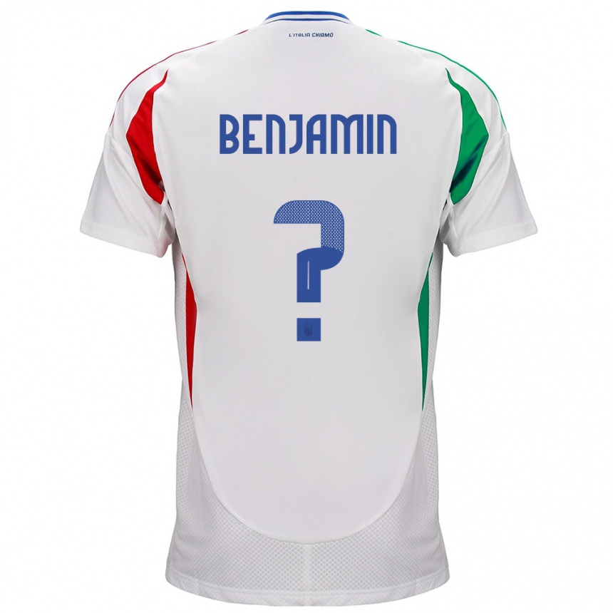 Niño Fútbol Camiseta Italia Emanuel Benjamin #0 Blanco 2ª Equipación 24-26 Perú