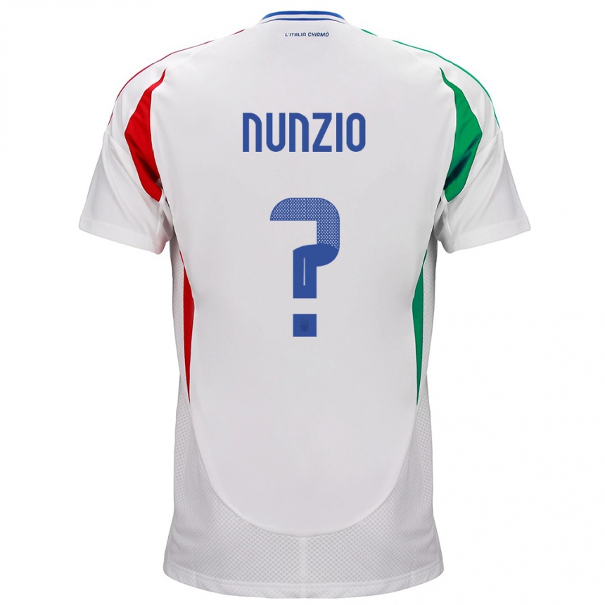 Niño Fútbol Camiseta Italia Alessandro Di Nunzio #0 Blanco 2ª Equipación 24-26 Perú