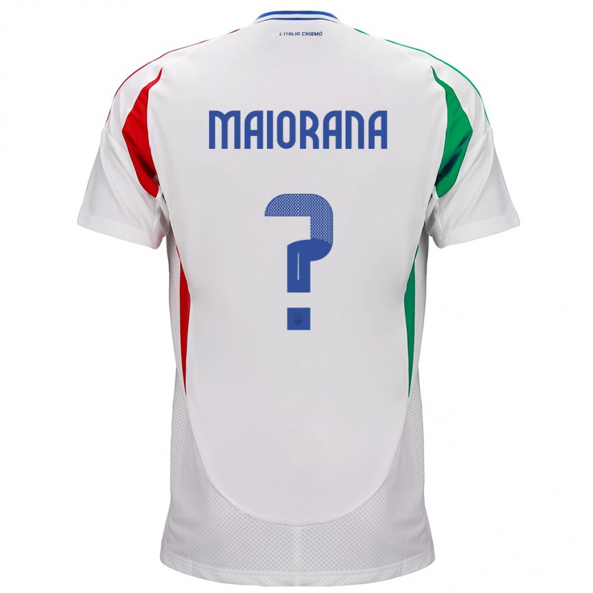 Niño Fútbol Camiseta Italia Stefano Maiorana #0 Blanco 2ª Equipación 24-26 Perú