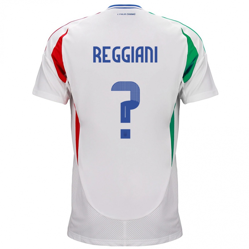 Niño Fútbol Camiseta Italia Luca Reggiani #0 Blanco 2ª Equipación 24-26 Perú