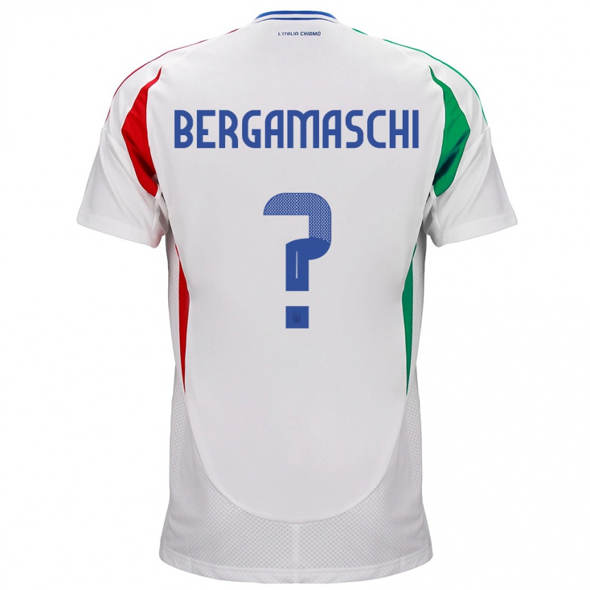 Niño Fútbol Camiseta Italia Valentina Bergamaschi #0 Blanco 2ª Equipación 24-26 Perú