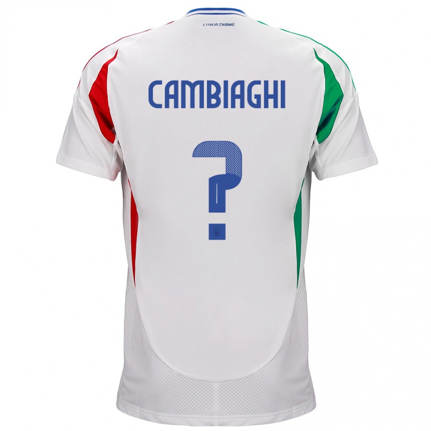 Niño Fútbol Camiseta Italia Michela Cambiaghi #0 Blanco 2ª Equipación 24-26 Perú