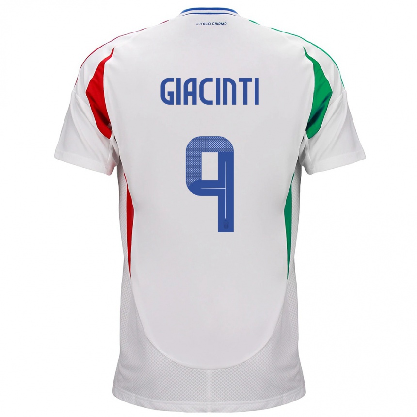 Niño Fútbol Camiseta Italia Valentina Giacinti #9 Blanco 2ª Equipación 24-26 Perú