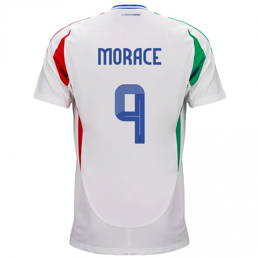 Niño Fútbol Camiseta Italia Carolina Morace #9 Blanco 2ª Equipación 24-26 Perú