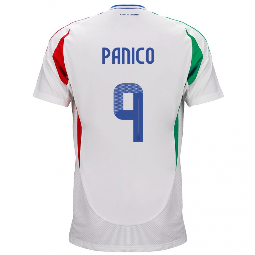 Niño Fútbol Camiseta Italia Patrizia Panico #9 Blanco 2ª Equipación 24-26 Perú