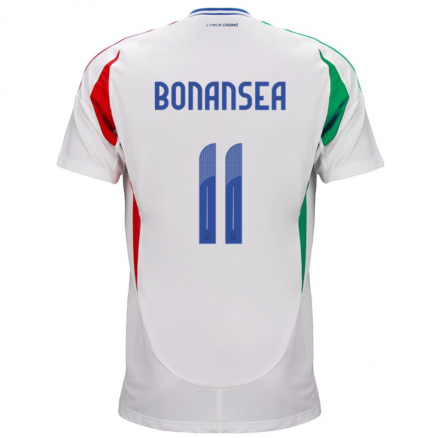 Niño Fútbol Camiseta Italia Barbara Bonansea #11 Blanco 2ª Equipación 24-26 Perú