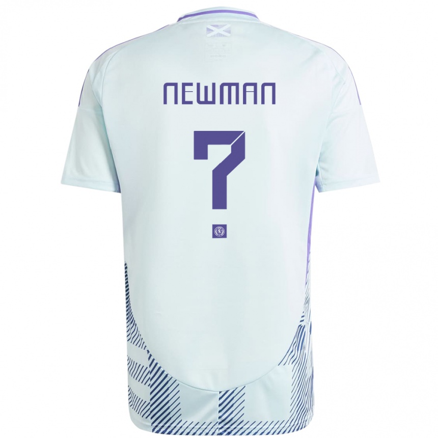 Niño Fútbol Camiseta Escocia Jack Newman #0 Azul Menta Claro 2ª Equipación 24-26 Perú