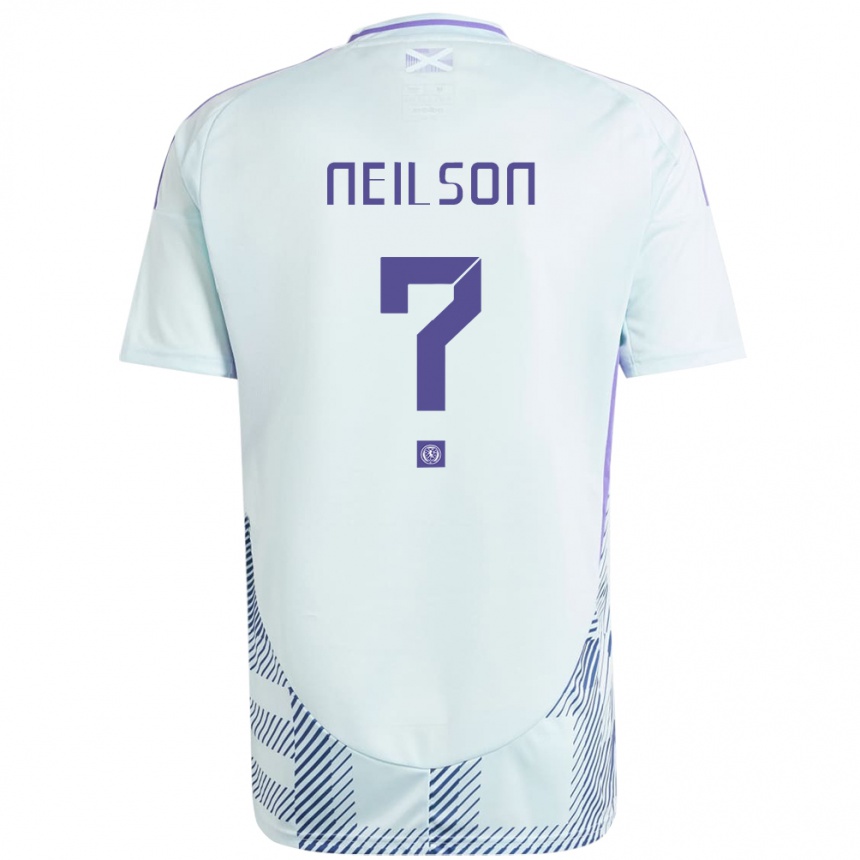 Niño Fútbol Camiseta Escocia Lewis Neilson #0 Azul Menta Claro 2ª Equipación 24-26 Perú