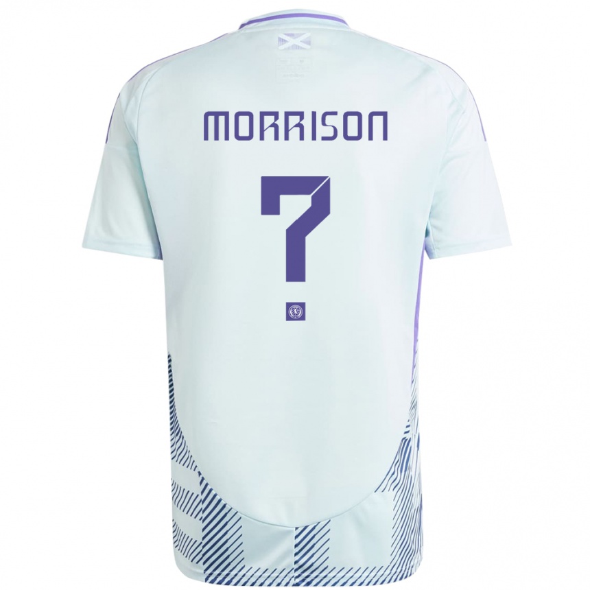 Niño Fútbol Camiseta Escocia Liam Morrison #0 Azul Menta Claro 2ª Equipación 24-26 Perú