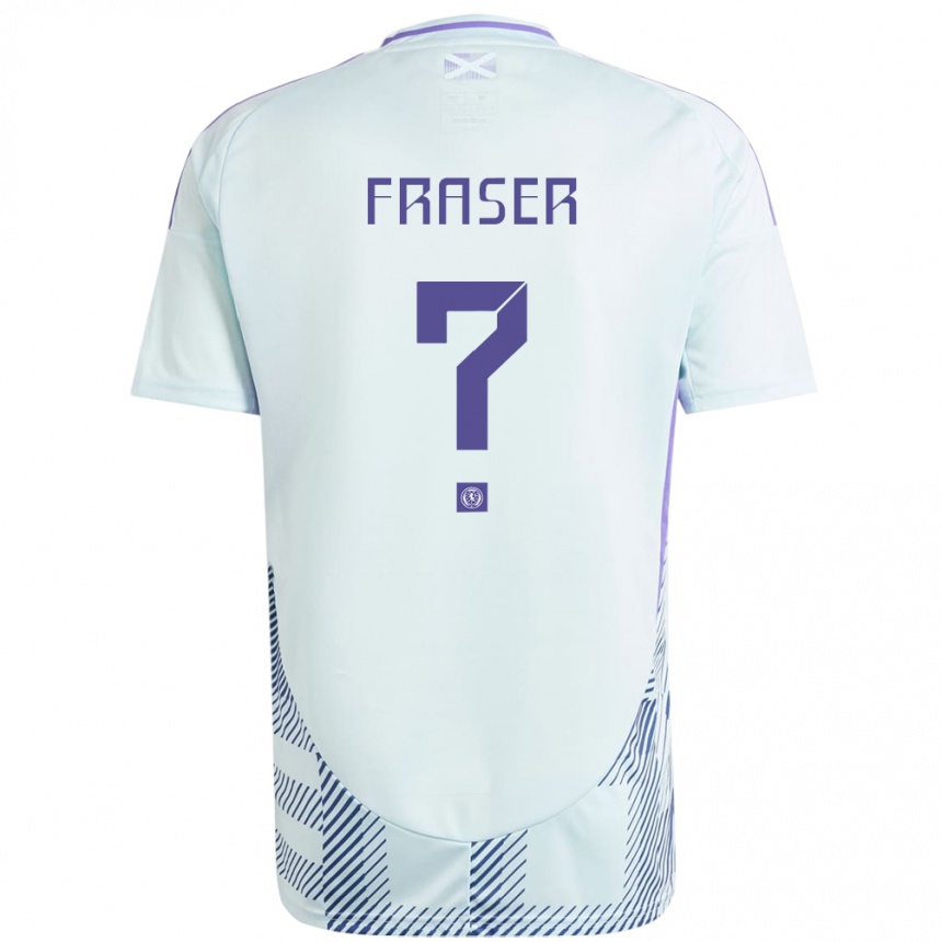 Niño Fútbol Camiseta Escocia Robbie Fraser #0 Azul Menta Claro 2ª Equipación 24-26 Perú