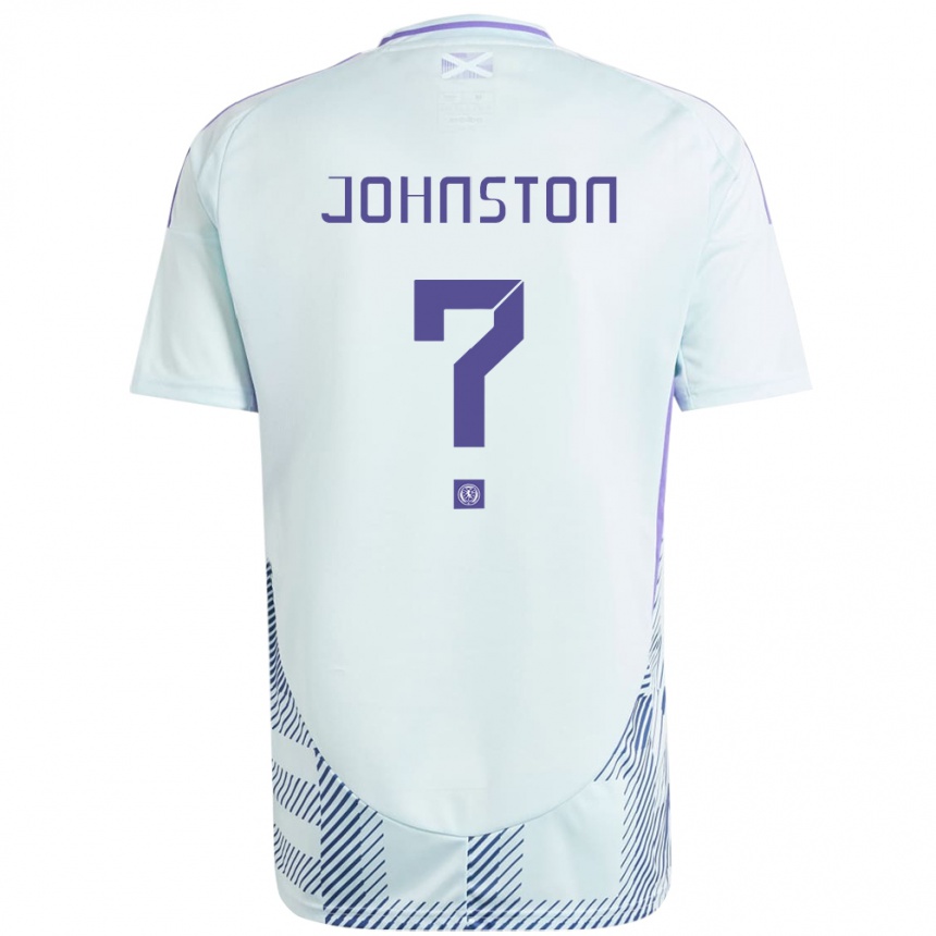 Niño Fútbol Camiseta Escocia Max Johnston #0 Azul Menta Claro 2ª Equipación 24-26 Perú