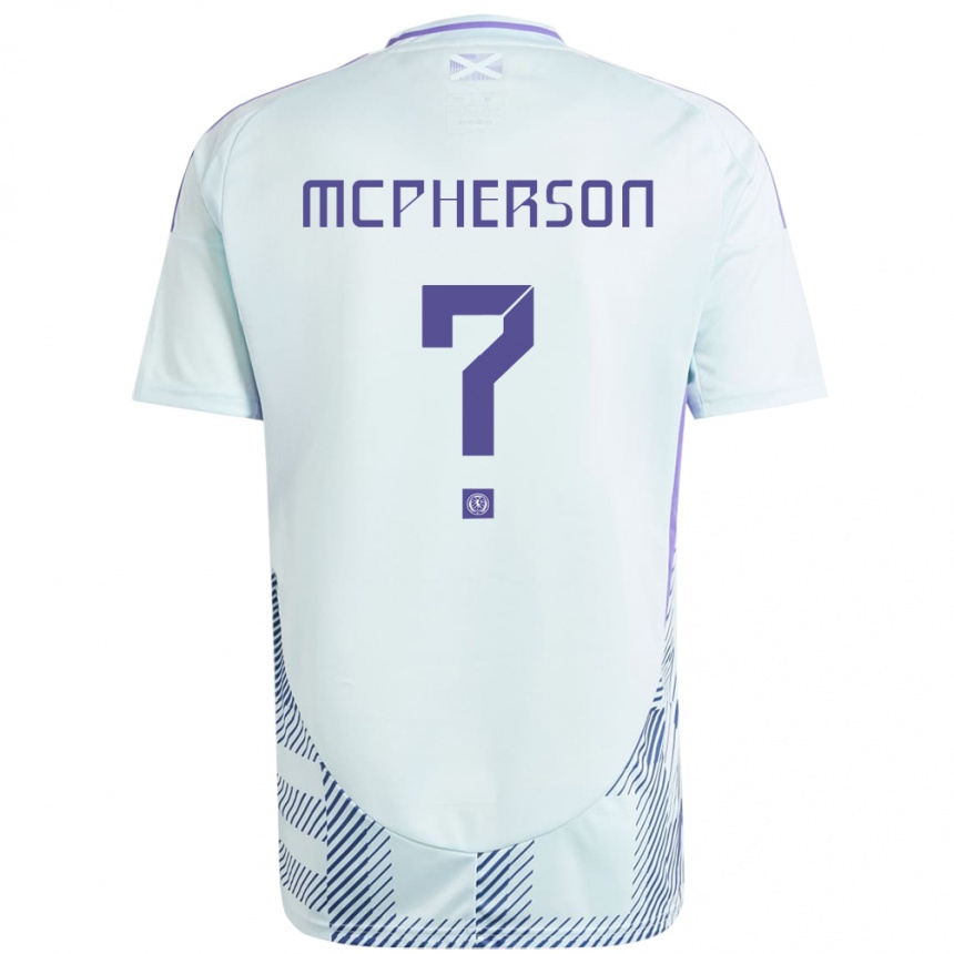 Niño Fútbol Camiseta Escocia Ben Mcpherson #0 Azul Menta Claro 2ª Equipación 24-26 Perú