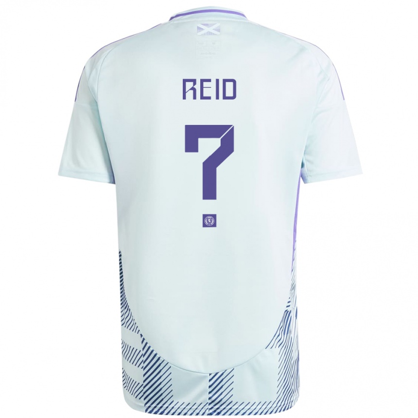 Niño Fútbol Camiseta Escocia Dylan Reid #0 Azul Menta Claro 2ª Equipación 24-26 Perú