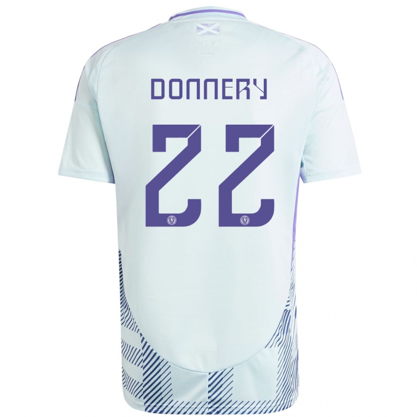 Niño Fútbol Camiseta Escocia Julian Donnery #22 Azul Menta Claro 2ª Equipación 24-26 Perú