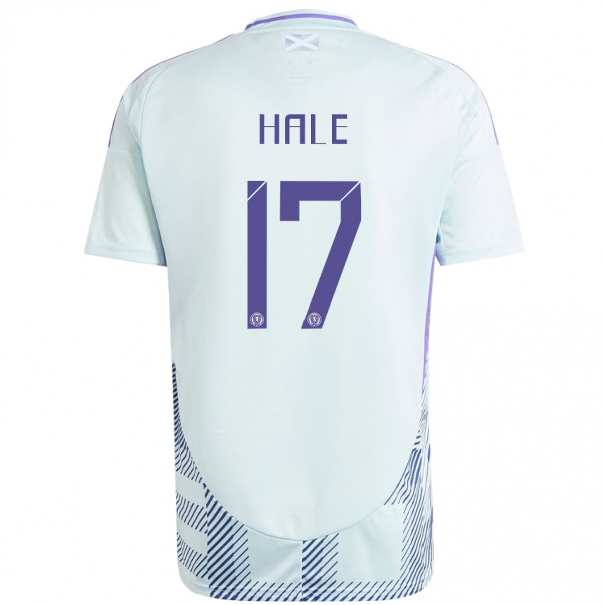 Niño Fútbol Camiseta Escocia Finlay Hale #17 Azul Menta Claro 2ª Equipación 24-26 Perú