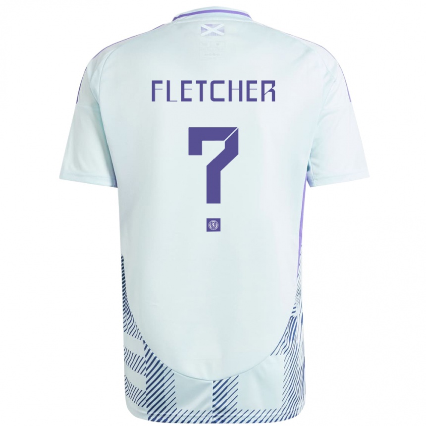 Niño Fútbol Camiseta Escocia Tyler Fletcher #0 Azul Menta Claro 2ª Equipación 24-26 Perú