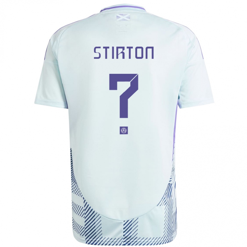 Niño Fútbol Camiseta Escocia Owen Stirton #0 Azul Menta Claro 2ª Equipación 24-26 Perú