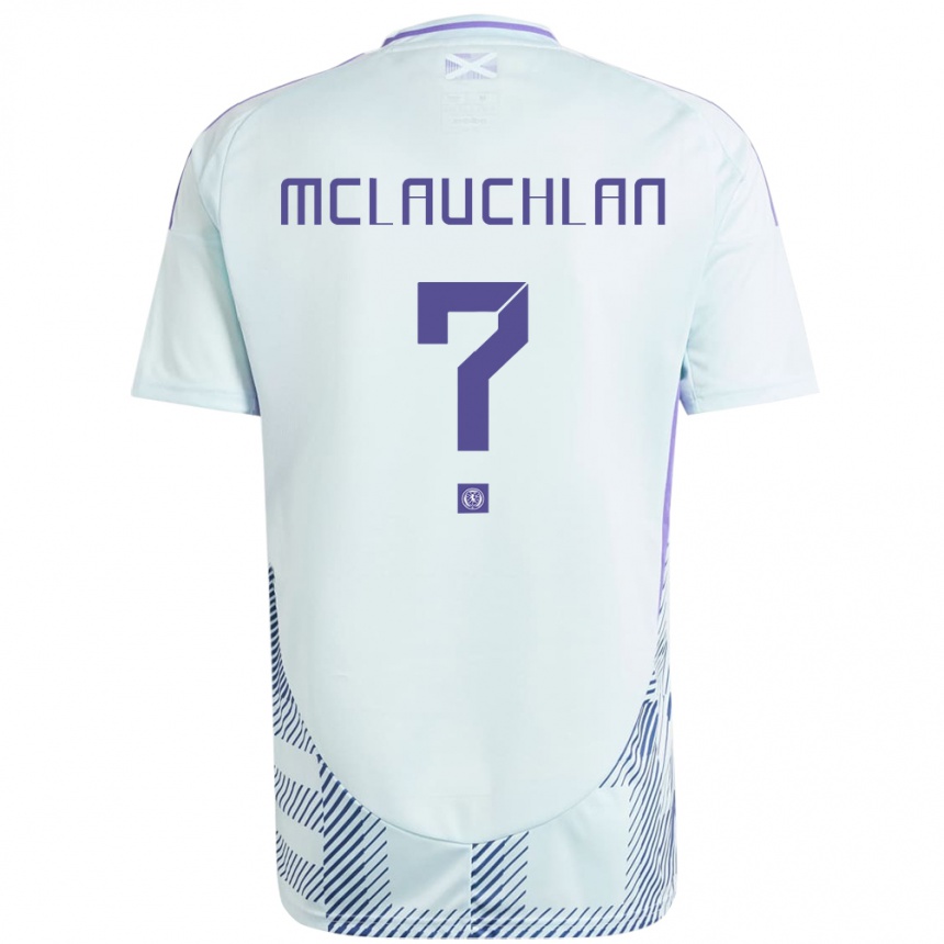 Niño Fútbol Camiseta Escocia Rachel Mclauchlan #0 Azul Menta Claro 2ª Equipación 24-26 Perú