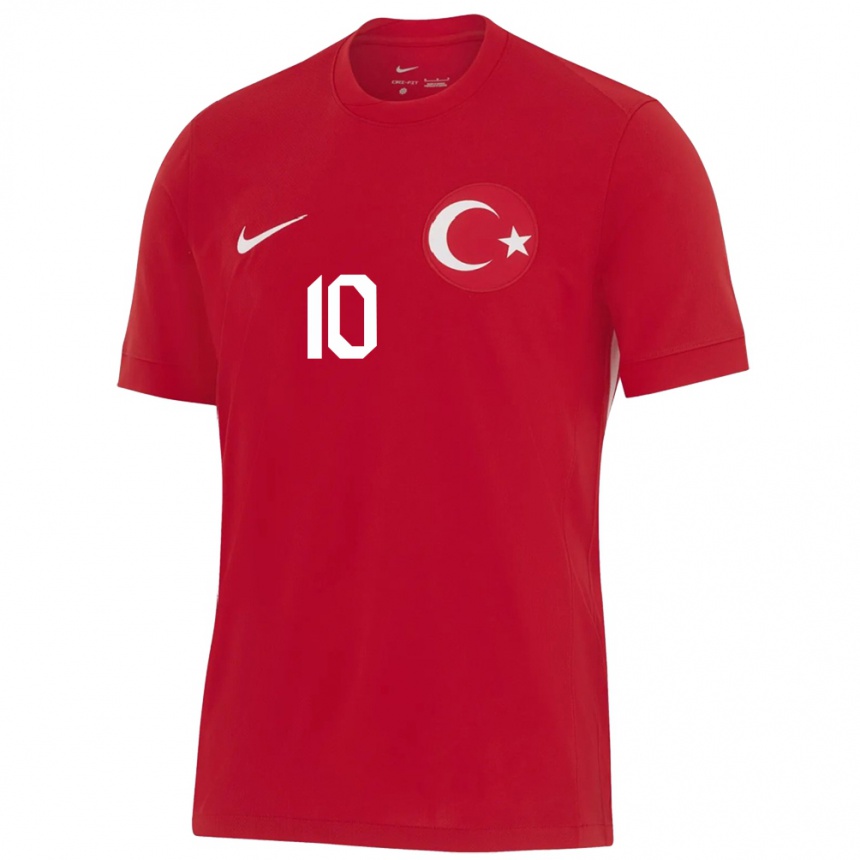 Niño Fútbol Camiseta Turquía Ebru Topçu #10 Rojo 2ª Equipación 24-26 Perú