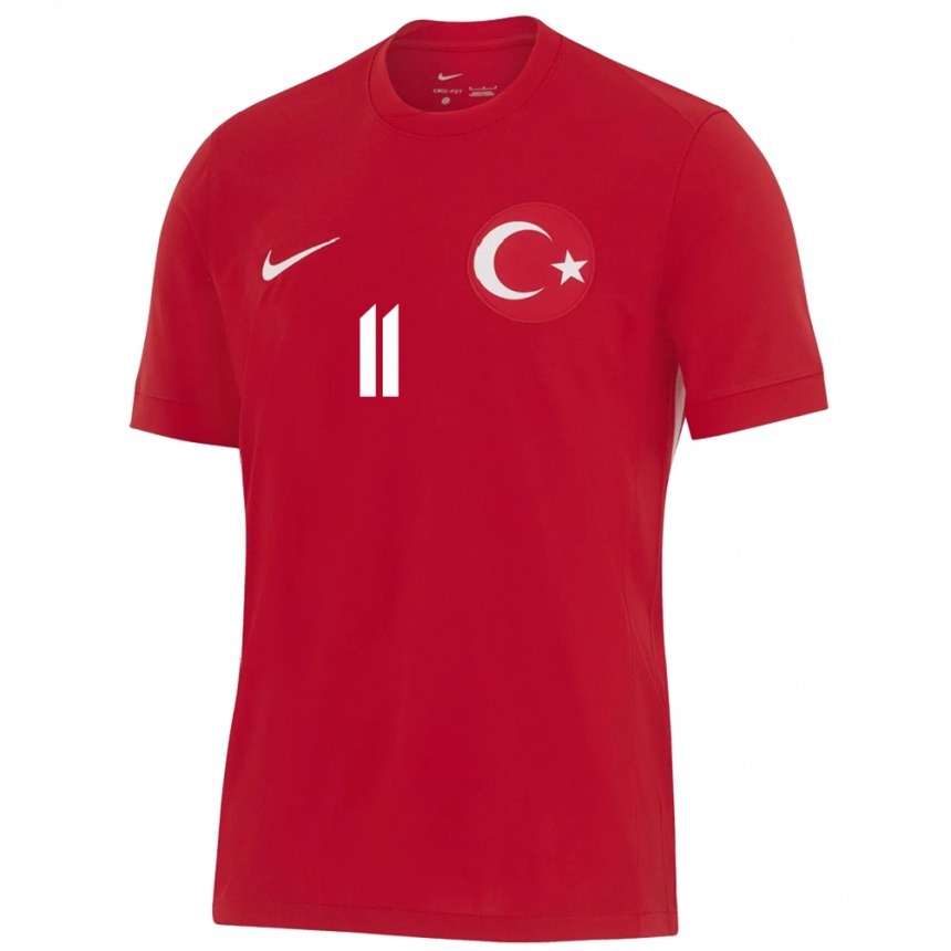 Niño Fútbol Camiseta Turquía Emir Bars #11 Rojo 2ª Equipación 24-26 Perú