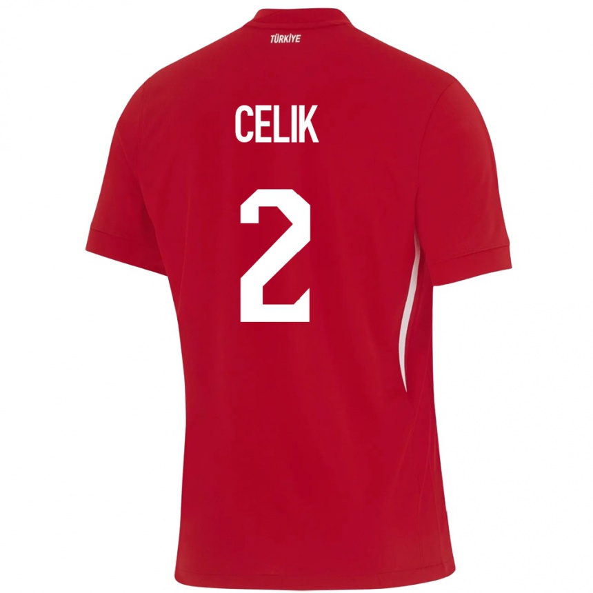 Niño Fútbol Camiseta Turquía Zeki Çelik #2 Rojo 2ª Equipación 24-26 Perú