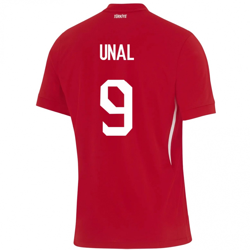 Niño Fútbol Camiseta Turquía Enes Ünal #9 Rojo 2ª Equipación 24-26 Perú