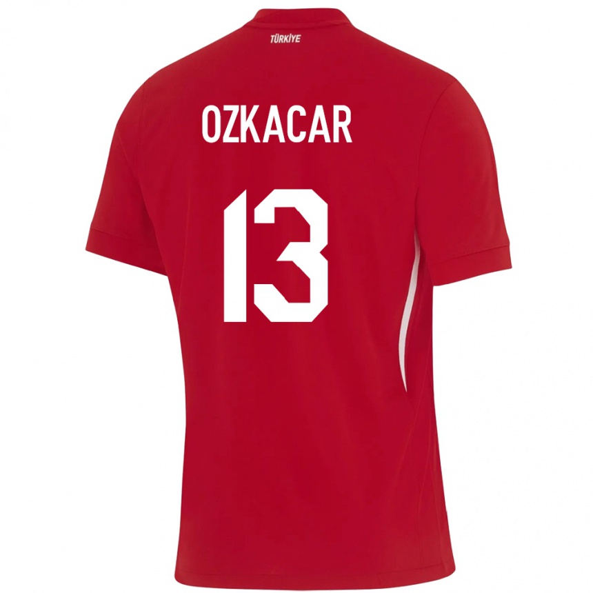 Niño Fútbol Camiseta Turquía Cenk Özkacar #13 Rojo 2ª Equipación 24-26 Perú